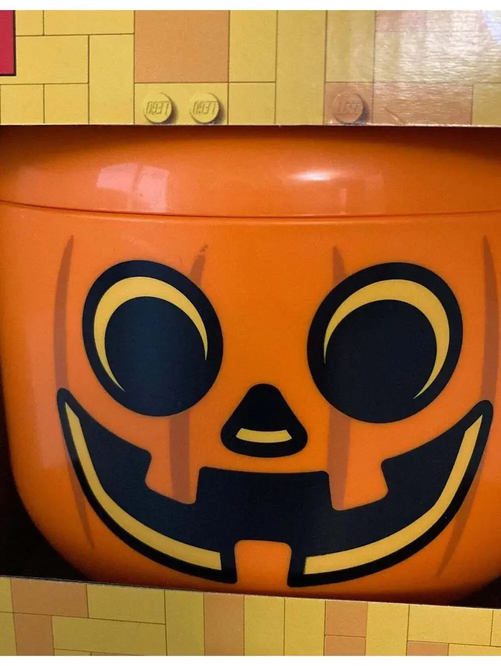 Lego Storage Head Halloween Pumpkin